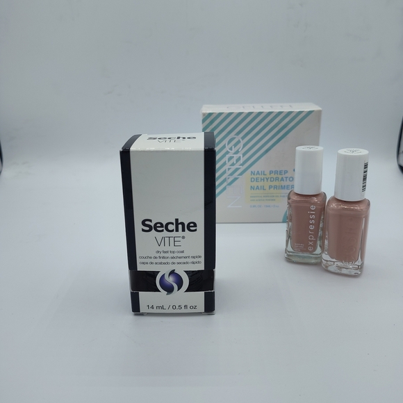 Seche Vite Top Coat and Nail Primer Set with Two Essie Nail Color NIB - Picture 4 of 4
